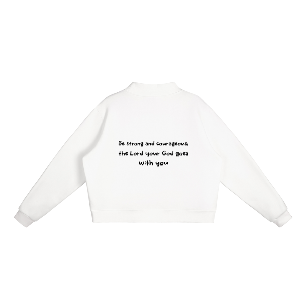 Essential Fleece Mock-Neck Crew Sweatshirt