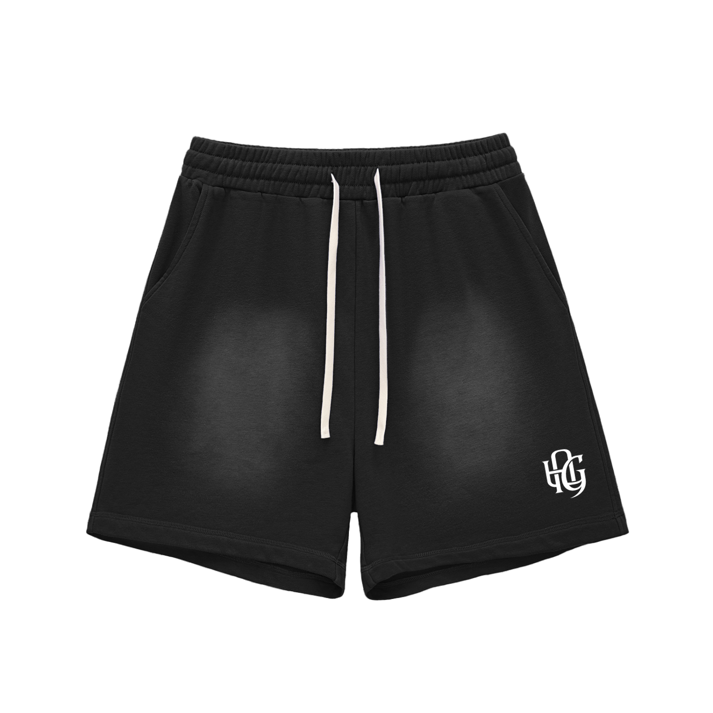 Sun Fade Raw Edge Cotton Shorts