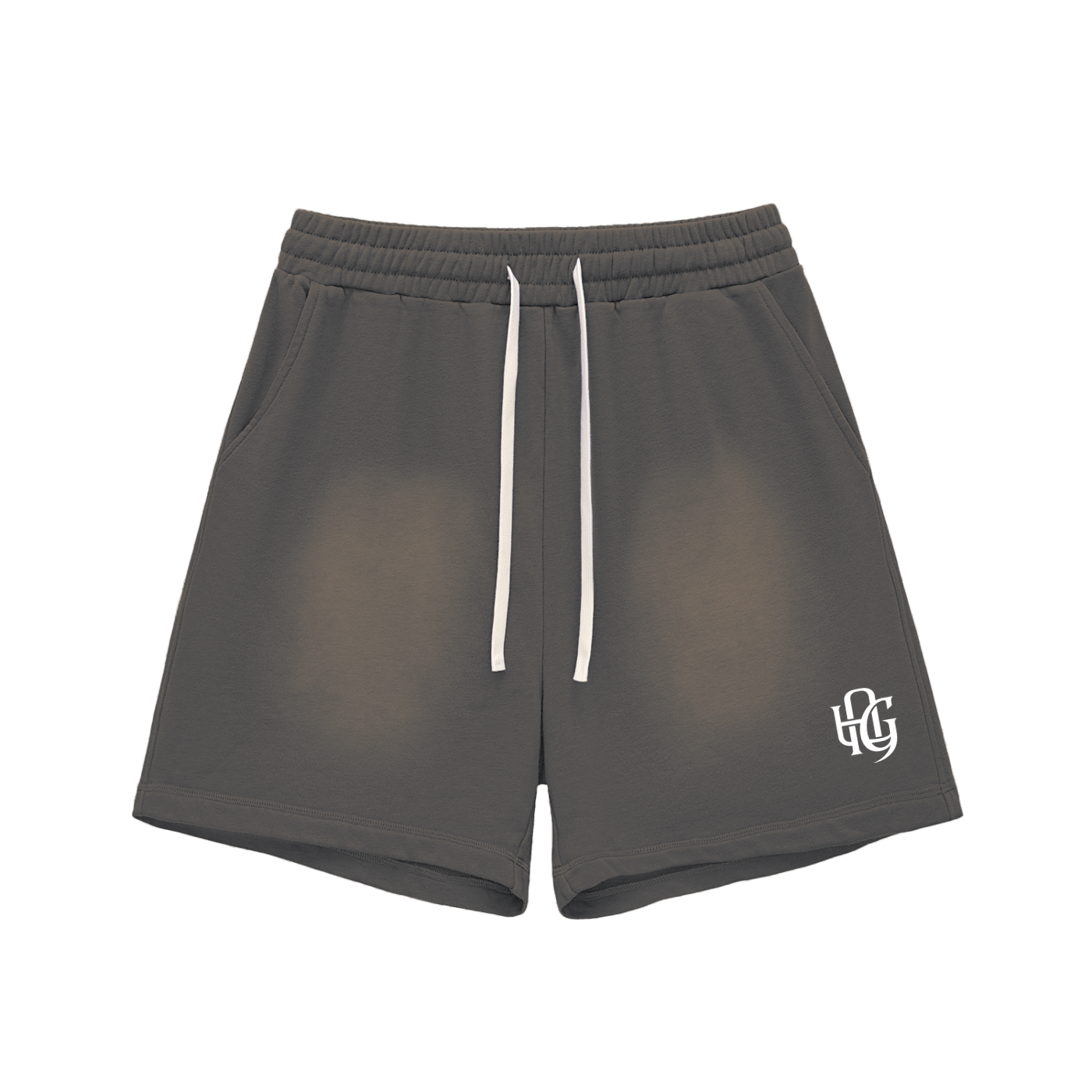 Sun Fade Raw Edge Cotton Shorts