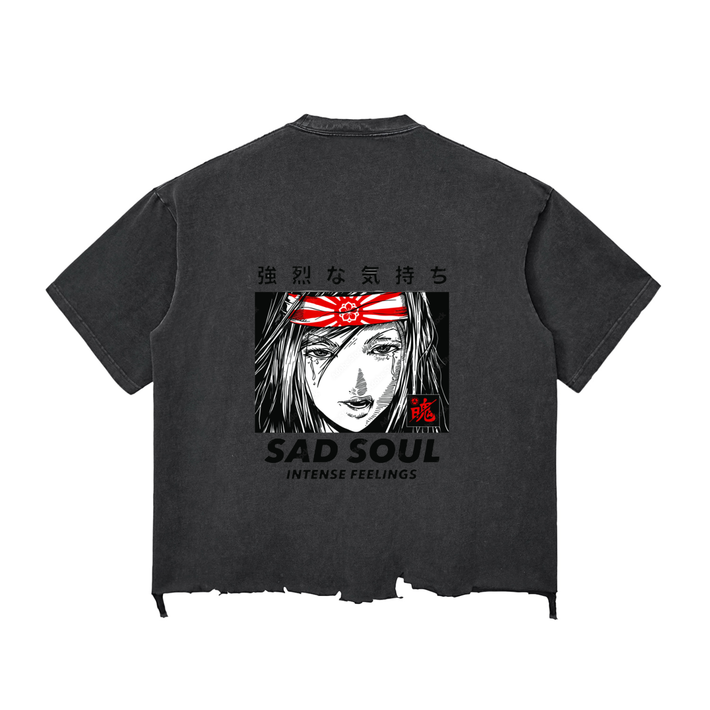 Snow Wash Raw-Hem Boxy T-shirt