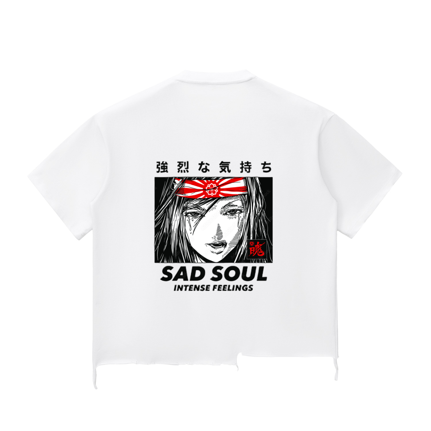 Snow Wash Raw-Hem Boxy T-shirt